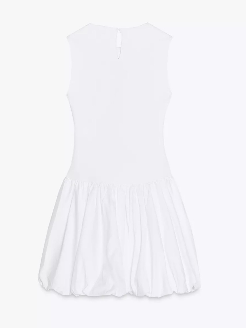 New ZARA Interlock Combination Sleeveless Bubble Hem Mini Dress - Picture 7 of 8